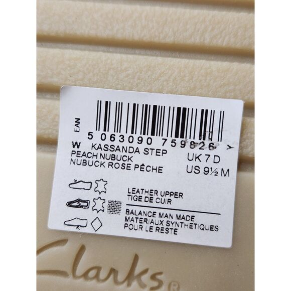 Clarks Kassanda Step Wedge Sandal Women's Size 9.5 Peach Nubuck - Picture 3 of 13